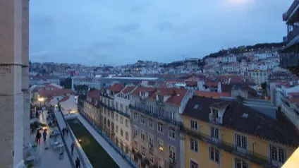 Blick über City von Lissabon